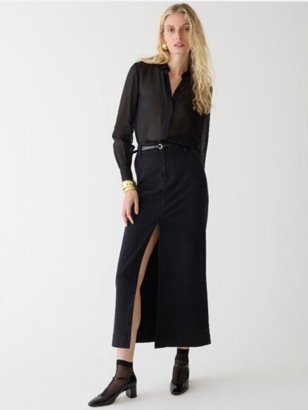 J.crew Black Maxi Skirt